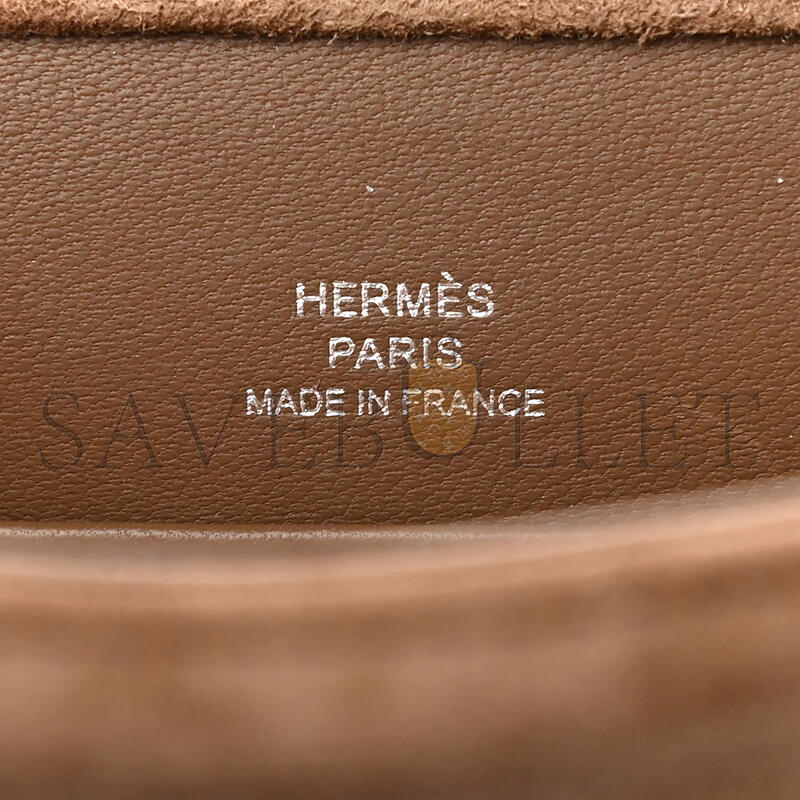H**me5 master constance 18 marron glace veau doblis suede palladium hardware (18*15*4cm)